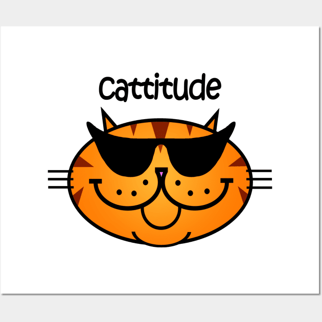 Cattitude 2 - Ginger Snap Wall Art by RawSunArt